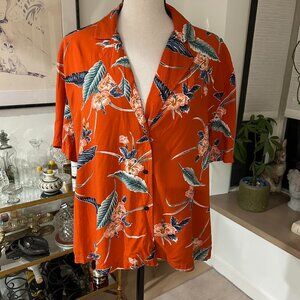 Women's Orange and Red Shirt